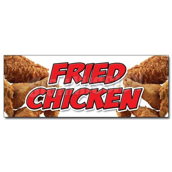 Signmission 12in FRIED CHICKEN DECAL sticker restaurant Maryland southern spicy sandwich, D-12 Fried Chicken D-12 Fried Chicken - main